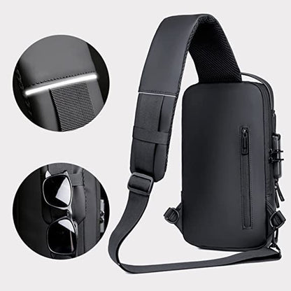 Shoulder bag for Men & Women with USB charging