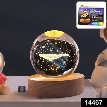Fish 3D Crystal Ball lamps With Base (1 Pc)